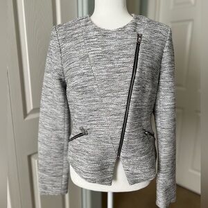 Banana Republic Moto Tweed Zipper Jacket Size 8